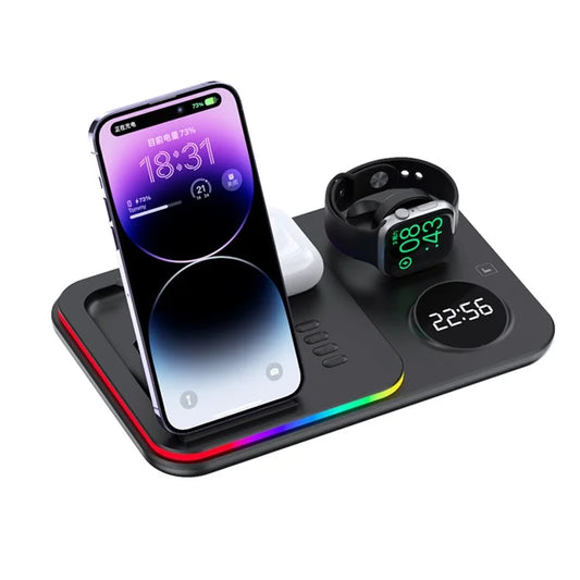 5 in 1 Wireless Charging Station Dock 15W, Phone, Watch & Earbuds