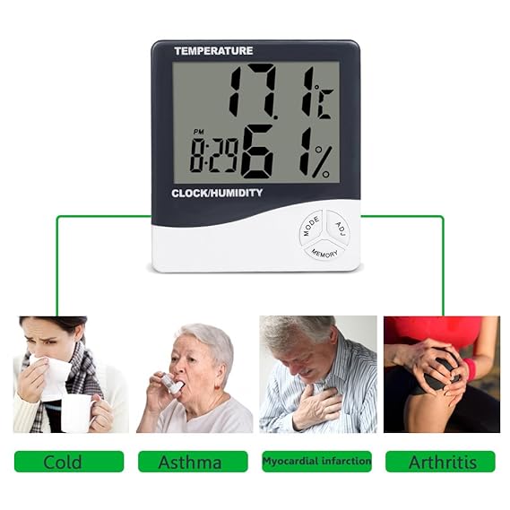 Digital Hygrometer Thermometer, Indoor Temperature & Humidity Meter