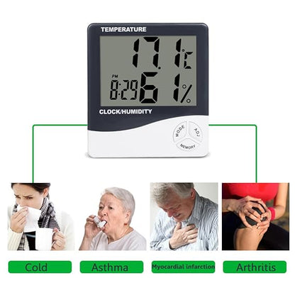 Digital Hygrometer Thermometer, Indoor Temperature & Humidity Meter